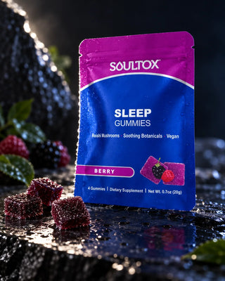 Sleep Gummies — pouch with loose gummies