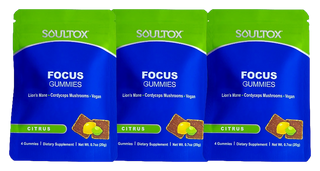 Focus Gummies — three pouches
