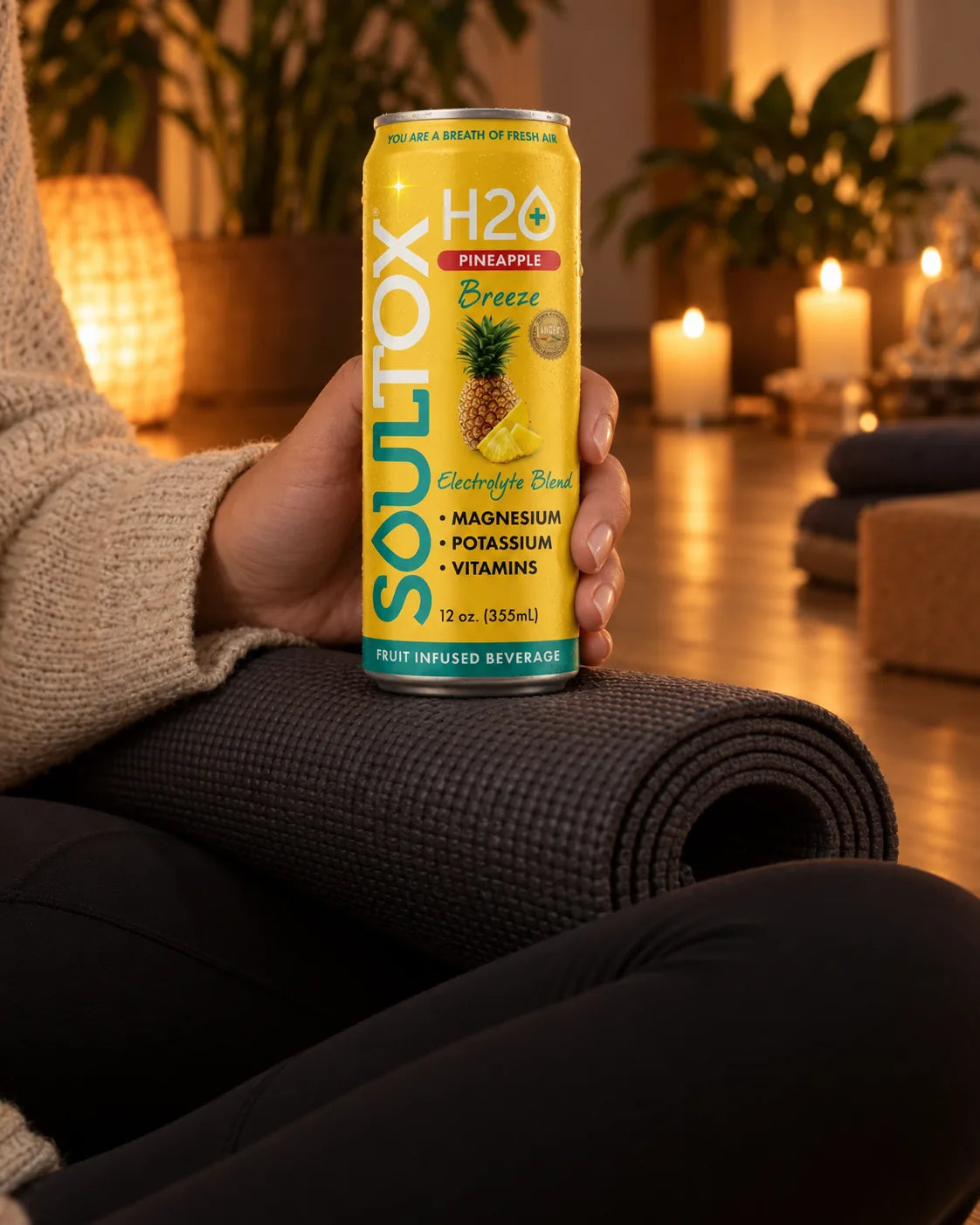 Pineapple Breeze after an evening yoga class